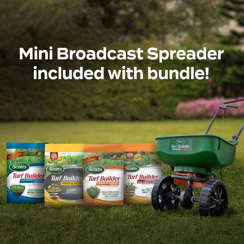 Scotts® Turf Builder® Bundle for Small, Northern Lawns + Scotts® Turf Builder® EdgeGuard® Mini Broadcast Spreader image number null